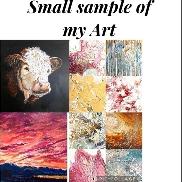 Unique Hand Painted Acrylic Canvas Made in NC One of a Kind Modern Timeless - Picture 6 of 6